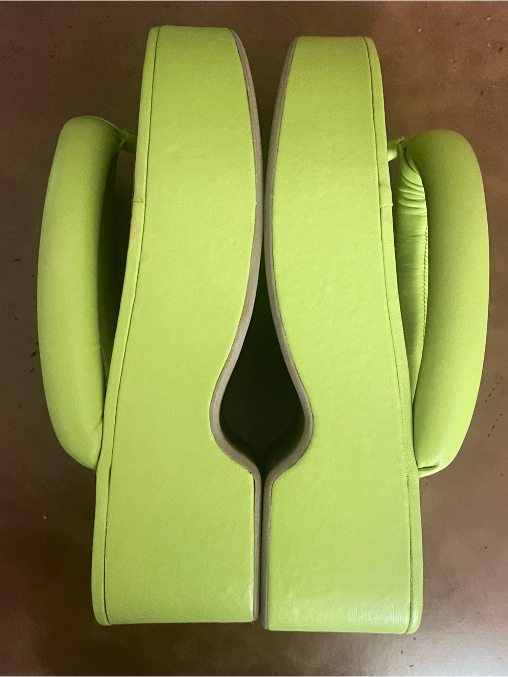 NWT Staud Rio Women’s Platform Flip Flop Sandals in Lime Green - Picture 6 of 7